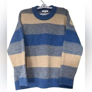 🌊🧵Madewell Blue Stripe Wool/Alpaca blend Crewneck  Sweater Medium